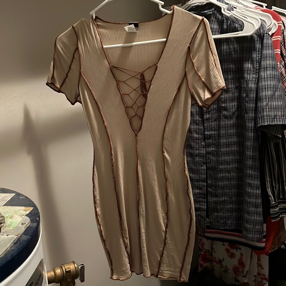 See through slim dress